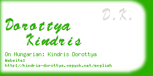 dorottya kindris business card